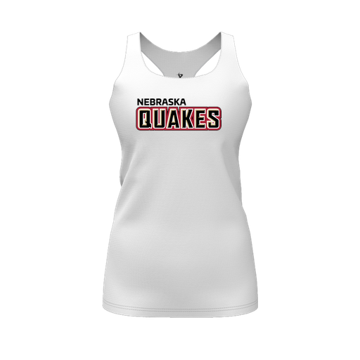 [CUS-DFW-RCBK-PER-WHT-FYS-LOGO1] Racerback Tank Top (Female Youth S, White, Logo 1)