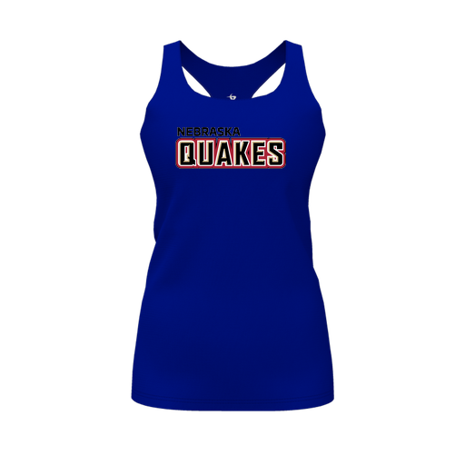 [CUS-DFW-RCBK-PER-RYL-FYS-LOGO1] Racerback Tank Top (Female Youth S, Royal, Logo 1)