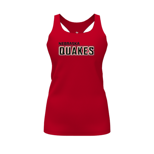 [CUS-DFW-RCBK-PER-RED-FYS-LOGO1] Racerback Tank Top (Female Youth S, Red, Logo 1)