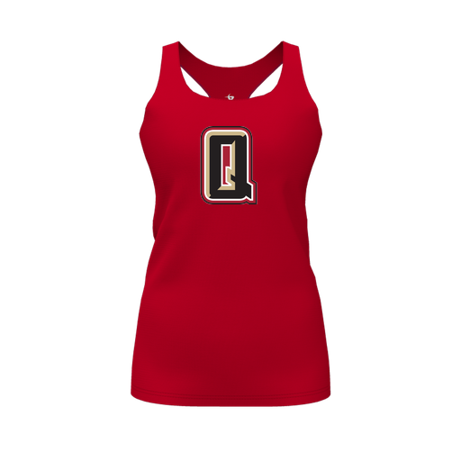[CUS-DFW-RCBK-PER-RED-FYS-LOGO2] Racerback Tank Top (Female Youth S, Red, Logo 2)