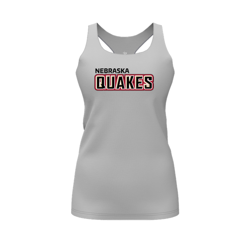 [CUS-DFW-RCBK-PER-GRY-FYS-LOGO1] Racerback Tank Top (Female Youth S, Gray, Logo 1)