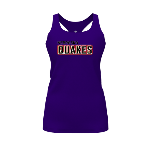 [CUS-DFW-RCBK-PER-PUR-FYS-LOGO1] Racerback Tank Top (Female Youth S, Purple, Logo 1)