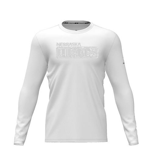 [CUS-DRIF-TEES-PER-CNK-LSL-WHT-YXS-LOGO1] Dri Fit Performance T-Shirt (Youth XS, White, Logo 1, Long Sleeve)