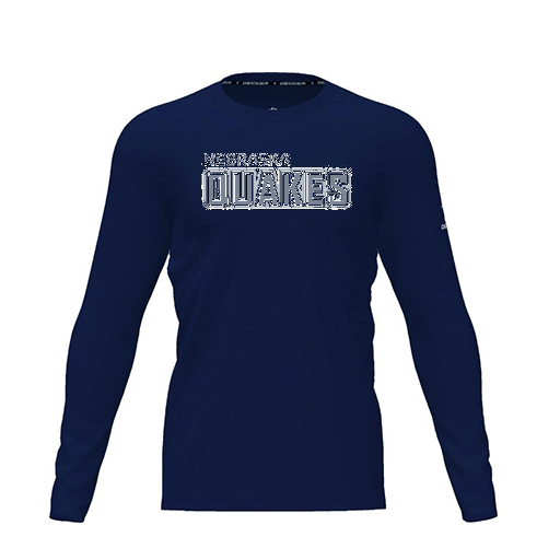 [CUS-DRIF-TEES-PER-CNK-LSL-NVY-YXS-LOGO1] Dri Fit Performance T-Shirt (Youth XS, Navy, Logo 1, Long Sleeve)