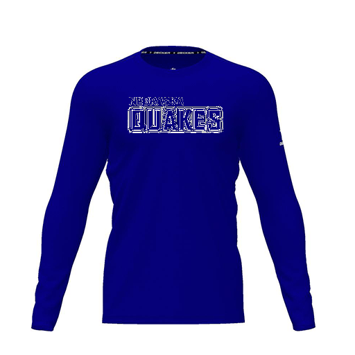 [CUS-DRIF-TEES-PER-CNK-LSL-RYL-YXS-LOGO1] Dri Fit Performance T-Shirt (Youth XS, Royal, Logo 1, Long Sleeve)