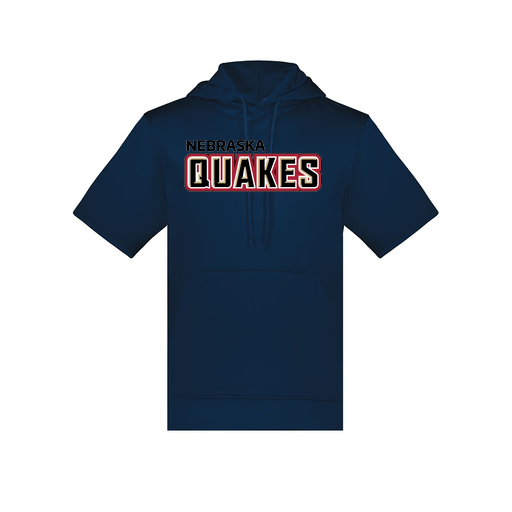 [6871.065.S-LOGO1] Men's Dri Fit Short Sleeve Hoodie (Adult S, Navy, Logo 1)