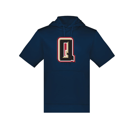 [6871.065.S-LOGO2] Men's Dri Fit Short Sleeve Hoodie (Adult S, Navy, Logo 2)