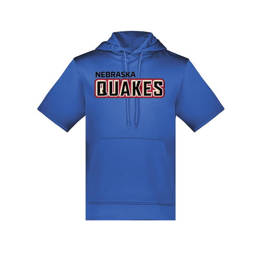 [6871.060.S-LOGO1] Men's Dri Fit Short Sleeve Hoodie (Adult S, Royal, Logo 1)