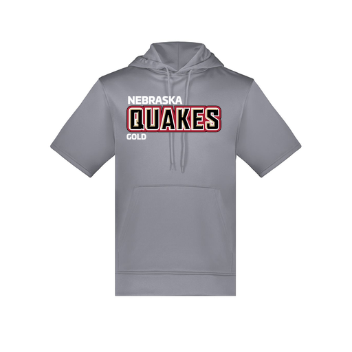 [6871.059.S-LOGO3] Men's Dri Fit Short Sleeve Hoodie (Adult S, Gray, Logo 3)