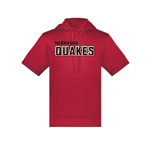 [6871.083.S-LOGO1] Men's Dri Fit Short Sleeve Hoodie (Adult S, Red, Logo 1)