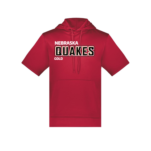 [6871.083.S-LOGO3] Men's Dri Fit Short Sleeve Hoodie (Adult S, Red, Logo 3)