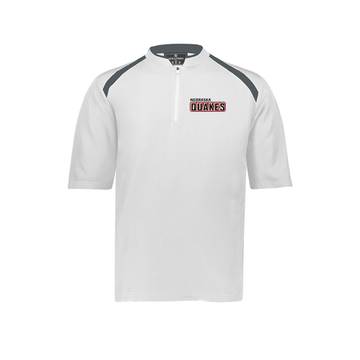 [229581-AS-WHT-LOGO1] Men's Dugout Short Sleeve Pullover (Adult S, White, Logo 1)