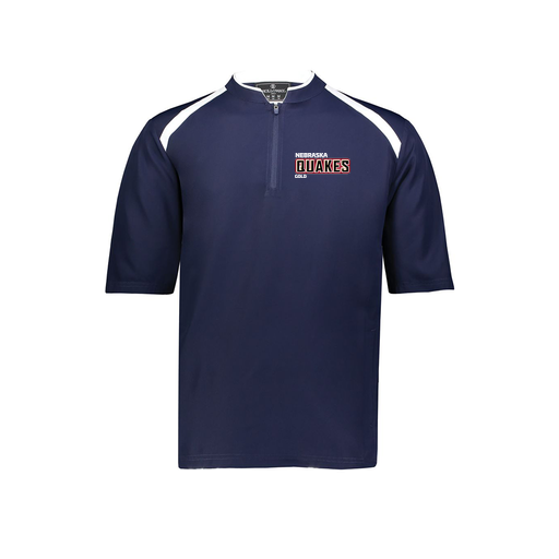 [229681-YS-NVY-LOGO3] Youth Dugout Short Sleeve Pullover (Youth S, Navy, Logo 3)