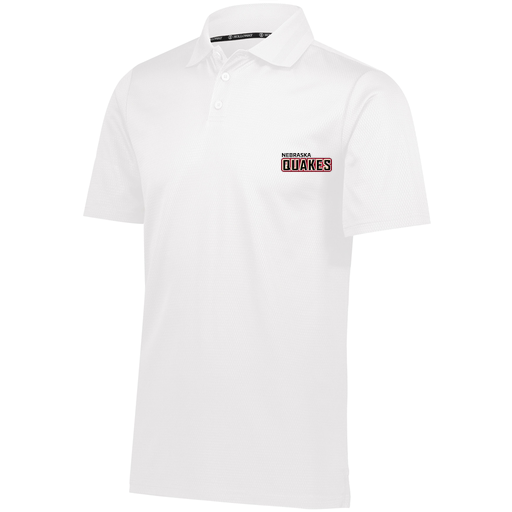 [222568.005.S-LOGO1] Men's Prism Polo (Adult S, White, Logo 1)