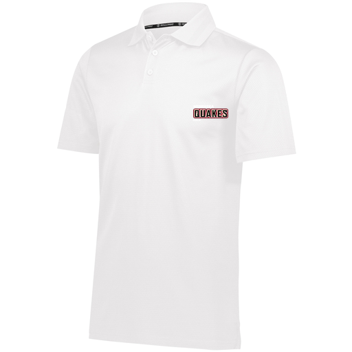 [222568.005.S-LOGO3] Men's Prism Polo (Adult S, White, Logo 3)