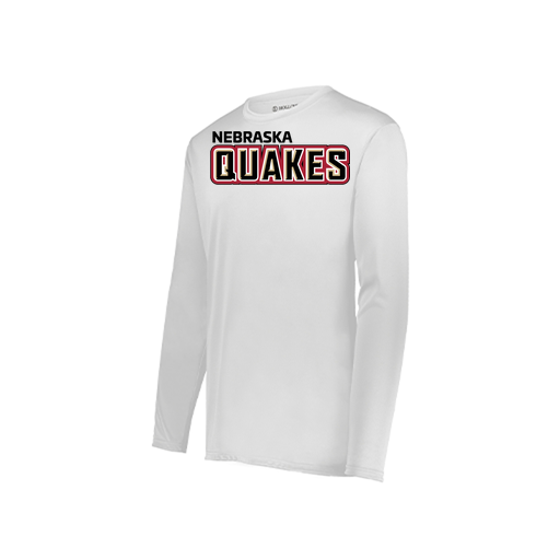 [222823.005.S-LOGO1] Youth LS Smooth Sport Shirt (Youth S, White, Logo 1)