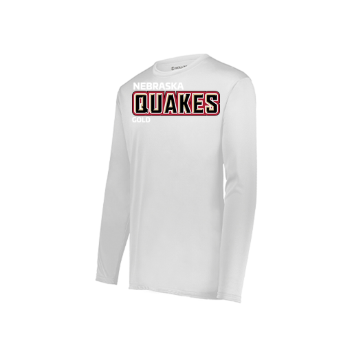 [222823.005.S-LOGO3] Youth LS Smooth Sport Shirt (Youth S, White, Logo 3)