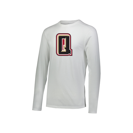 [3076.005.S-LOGO2] Youth LS Ultra-blend T-Shirt (Youth S, White, Logo 2)