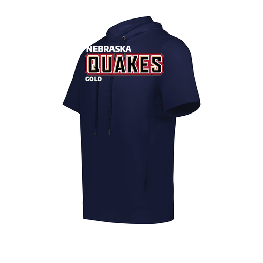 [222605.065.S-LOGO3] YOUTH VENTURA SOFT KNIT SHORT SLEEVE HOODIE (Youth S, Navy, Logo 3)