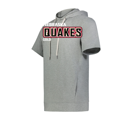 [222605-SIL-YS-LOGO3] YOUTH VENTURA SOFT KNIT SHORT SLEEVE HOODIE (Youth S, Silver, Logo 3)