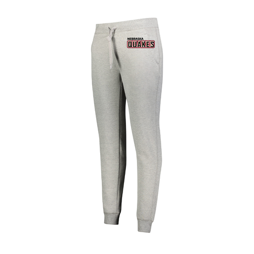 [229748.017.XS-LOGO1] Ladies 60/40 Fleece Jogger (Female Adult XS, Silver, Logo 1)